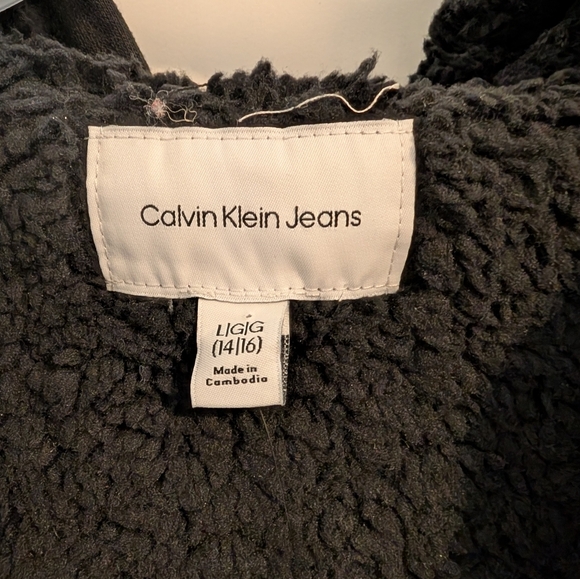 NWT Calvin Klein Kids Black Zip-Up Hoodie - Picture 9 of 13